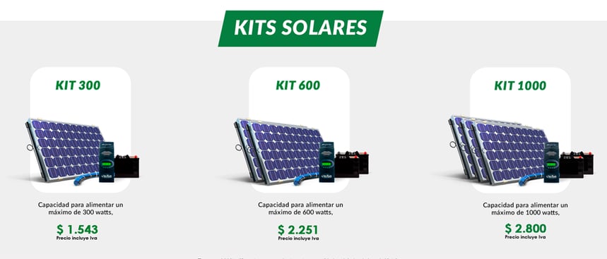 Precios-Nuevos- Kits OFF-GRID